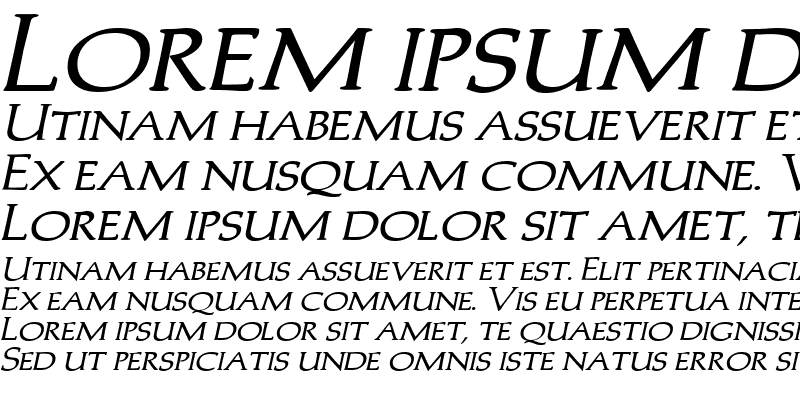 Sample of Trajans-Caps-Extended Bold Italic