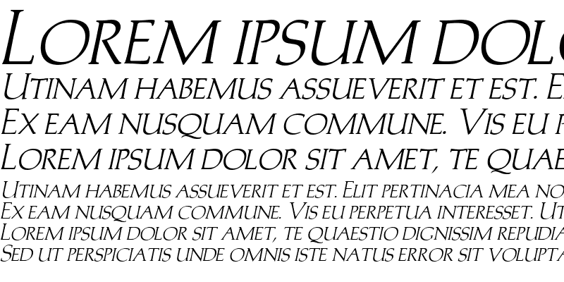 Sample of Trajans-Caps Italic