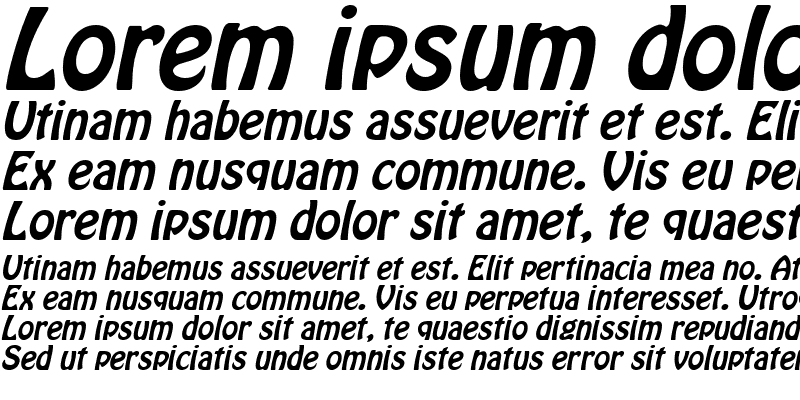 Sample of Tramp Italic