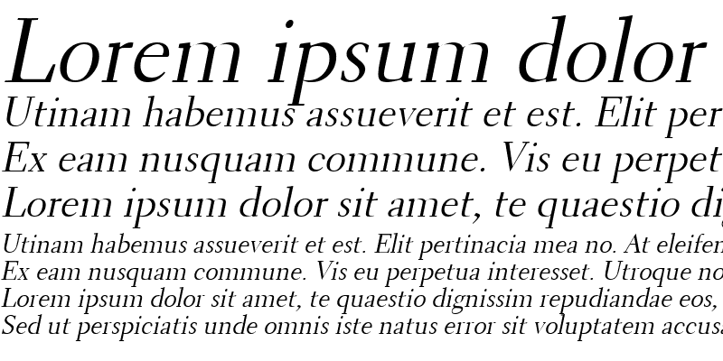 Sample of Trann Italic