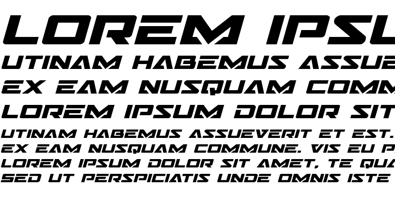 Sample of Trans-America Expanded Italic