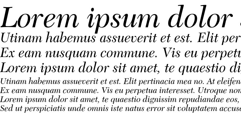 Sample of Transitional 511 Italic