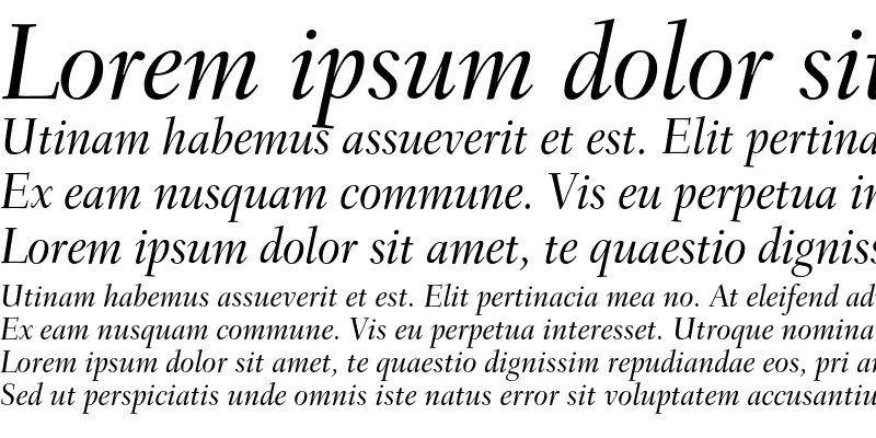 Sample of Transitional 551 Medium Italic