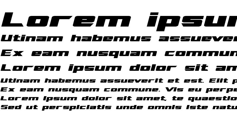 Sample of TransRobotics Extended Italic
