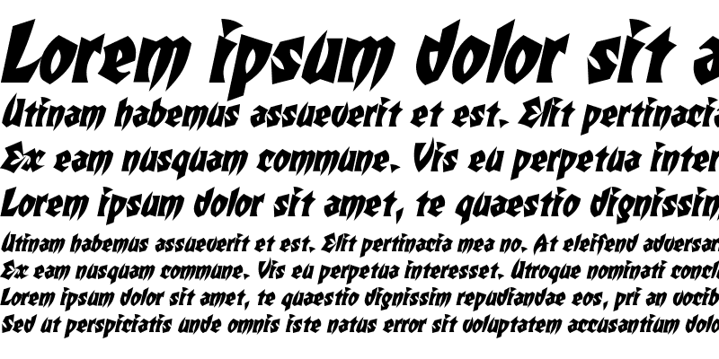 Sample of Transylvania Bold Italic