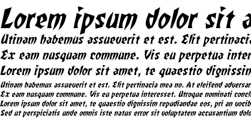 Sample of Transylvania Italic