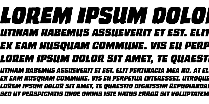 Sample of TrashCinema BB Italic