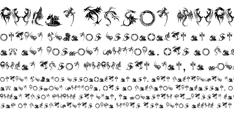 Sample of Tribal Dragons Tattoo Designs