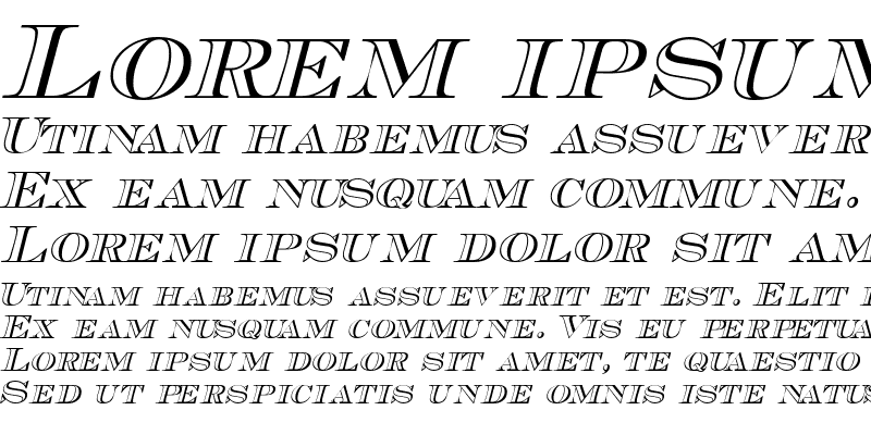 Sample of TribOutlineSCapsSSK Italic