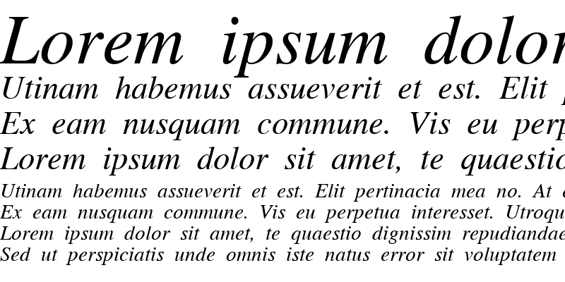 Sample of Tribune Italic