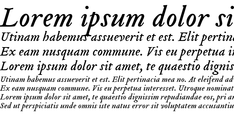 Sample of Tribute Italic