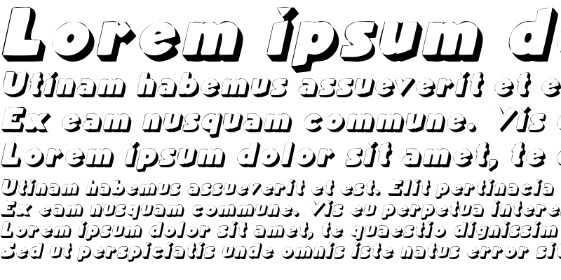 Sample of TricorneOutlineSSK Italic