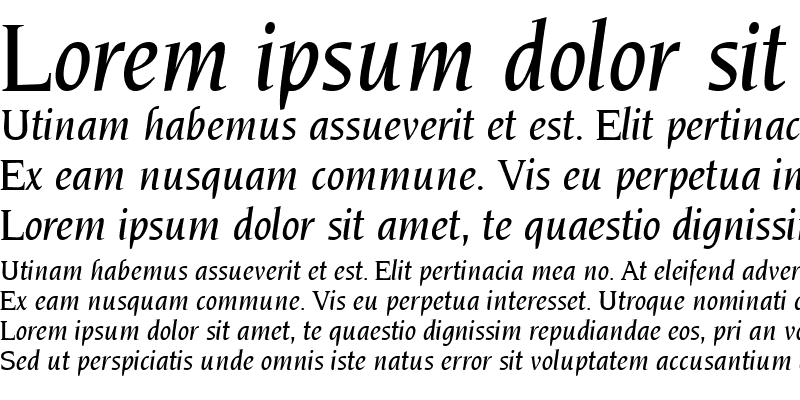 Sample of TridentMediumSSK Italic