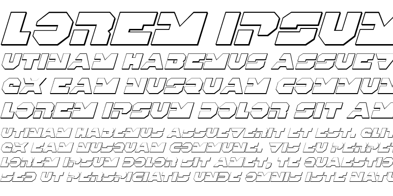 Sample of Trigger Man 3D Italic Italic