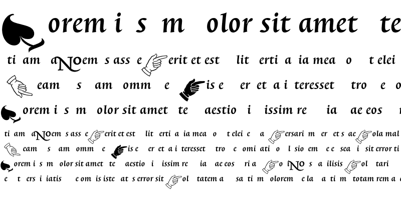 Sample of TriniteNo1 Pi Medium Italic