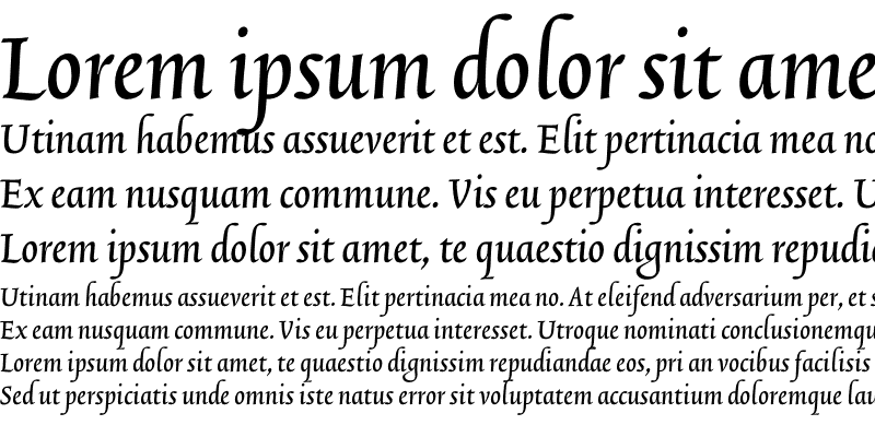 Sample of TriniteNo4 Medium Italic