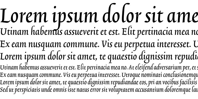 Sample of TriniteNo4 Tab Medium Italic