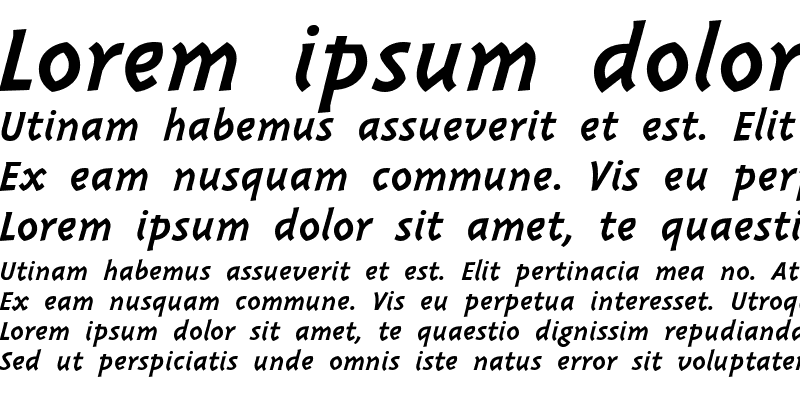 Sample of Triplex Bold Italic