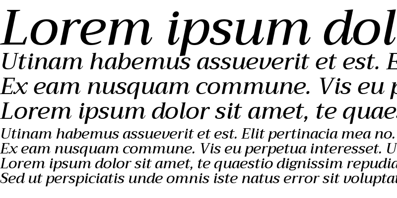 Sample of Trirong Medium Italic