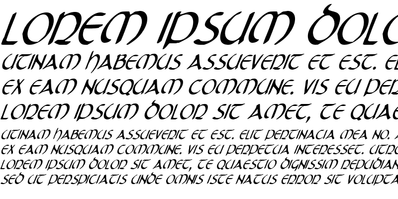 Sample of Tristram Condensed Italic Condensed Italic
