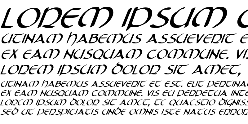 Sample of Tristram Italic