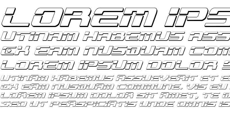 Sample of Troopers 3D Italic