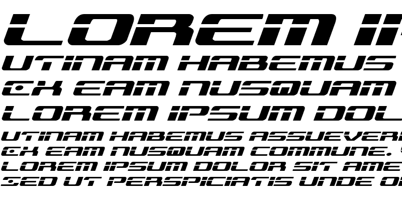 Sample of Troopers Expanded Italic