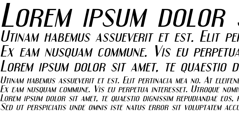 Sample of TrSah Engebrechtre Expanded Italic