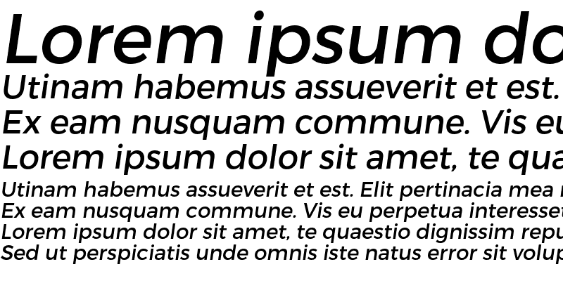 Sample of Trueno Regular Italic