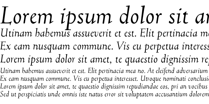 Sample of Truesdell Std Italic