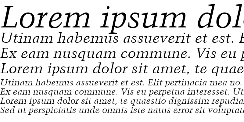 Sample of TrumpMediaeval LT Italic