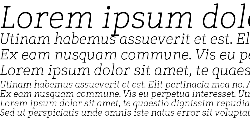 Sample of Tulia Italic
