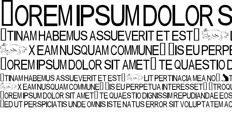 Sample of tungfont cat