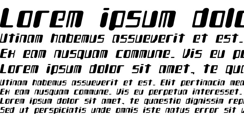 Sample of TYPEOUT2097ALP Italic