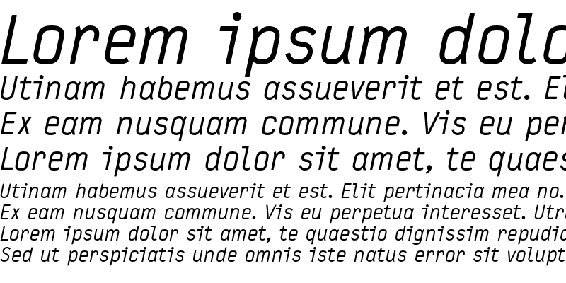 Sample of Typestar Normal Italic