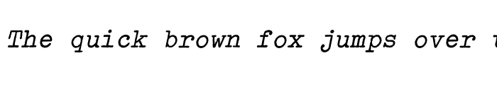 Preview of Typewriter Bold Oblique