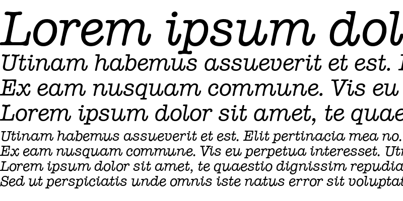 Sample of Typewriter-Osf MediumItalic