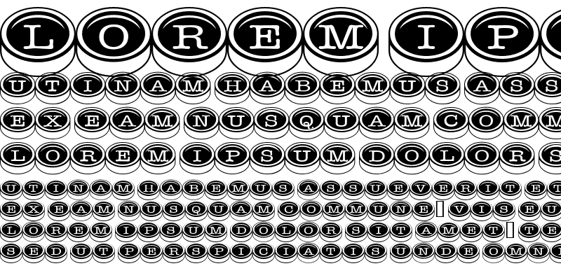 Sample of TypewriterKeys Regular