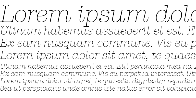 Sample of TypewriterL Italic