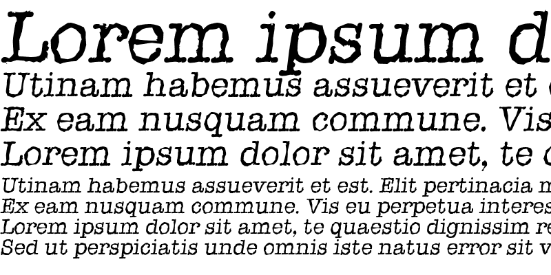Sample of TypewriterRandom Italic