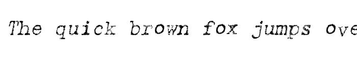 Preview of TypewriterRough Italic