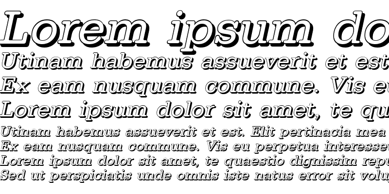Sample of TypewriterSh Italic