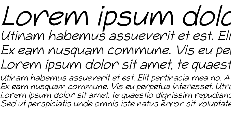 Sample of Typo Comica Light Italic