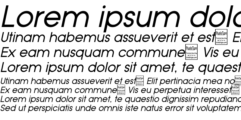 Sample of Typo Grotesk Italic