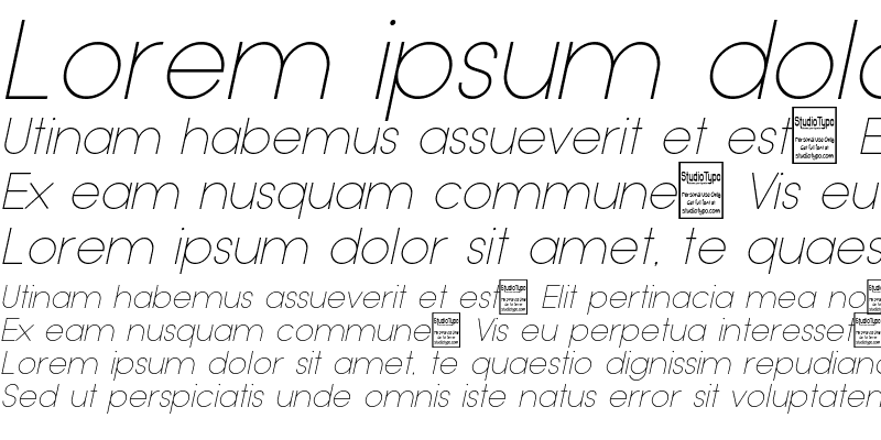Sample of Typo Grotesk Thin Italic