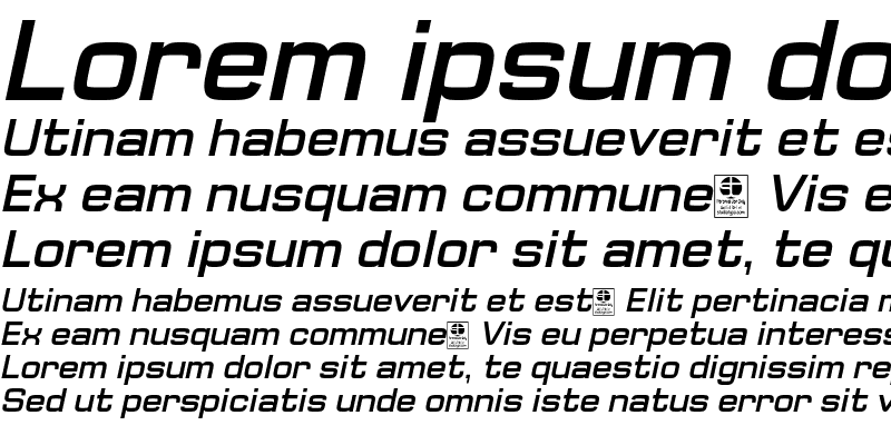 Sample of Typo Square Bold Italic Demo Regular