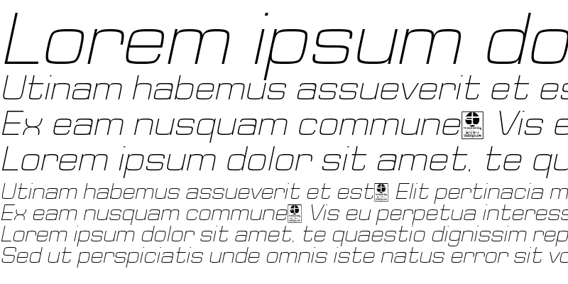 Sample of Typo Square Light Italic Demo