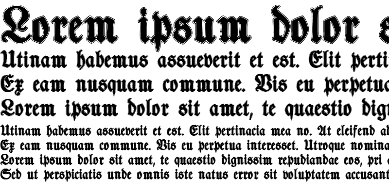 Sample of TypographerFraktur Contour