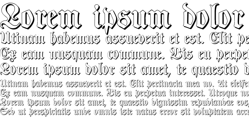 Sample of TypographerFraktur Shadow Regular