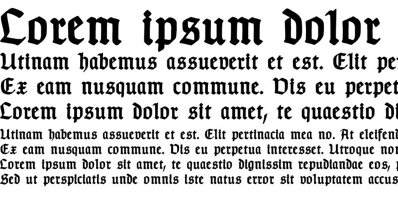 Sample of TypographerGotisch D